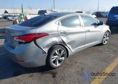 2015 Hyundai Elantra Limited из США, поврежденный, VIN KMHDH4AE4FU416657